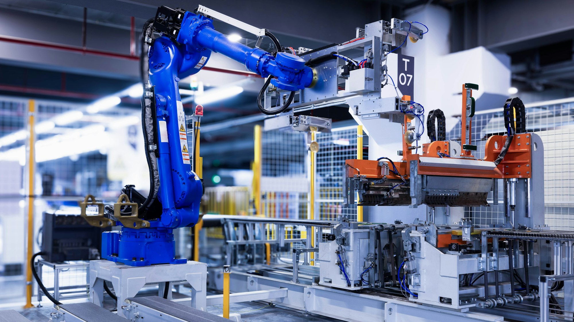 Industrirobot i en automatiserad cell